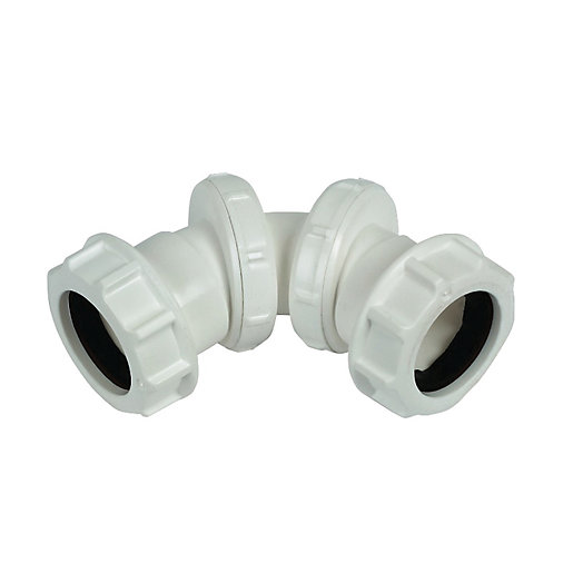 FloPlast WC15 40mm Compression Waste 0 Deg 90 Deg Adjustable