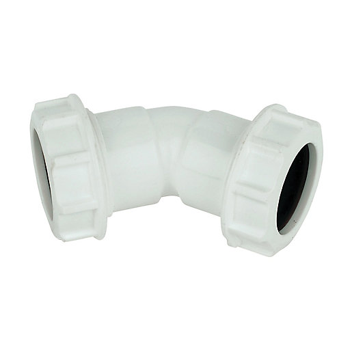 FloPlast WC18 Compression Waste 135 Deg Bend 32mm Wickes.co.uk