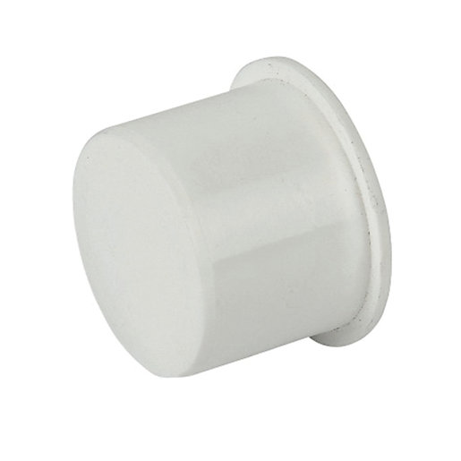 FloPlast WP30W PushFit Waste Socket Plug White 32mm Wickes.co.uk