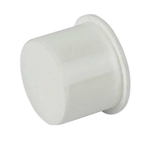 FloPlast WP31W PushFit Waste Socket Plug White 40mm Wickes.co.uk