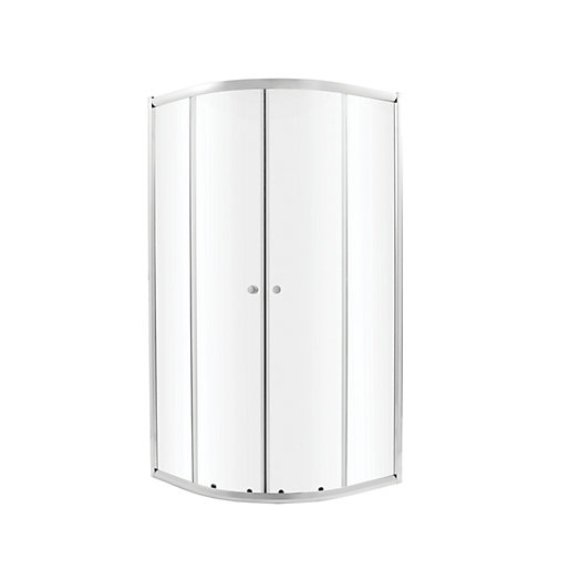 Wickes Chrome Quadrant Sliding Shower Enclosure 800 x 800mm Wickes