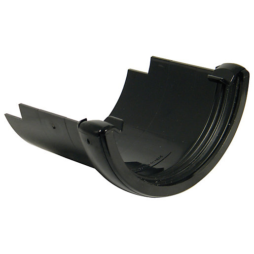 Floplast 112mm Round Line Gutter To Cast Iron Adaptor Black Wickes Co Uk