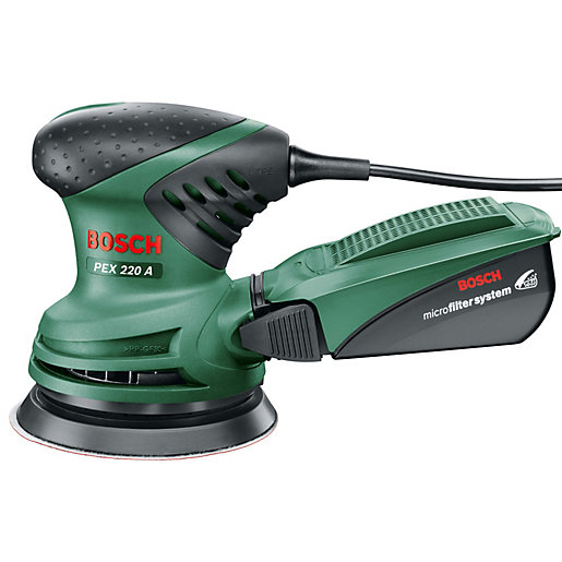 Bosch PEX 220 A Random Orbital Sander 220W Wickes.co.uk