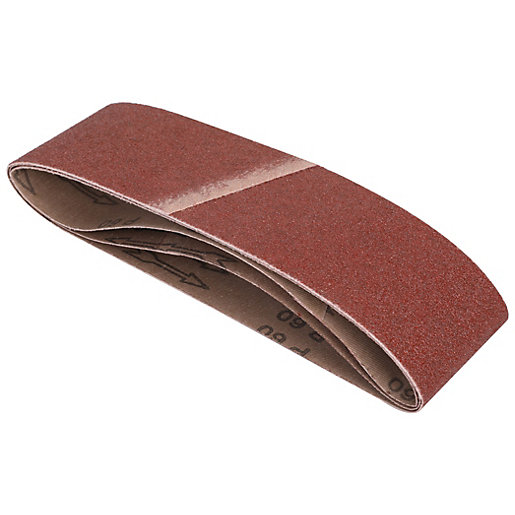 Wickes Coarse Belt Sander Sheets 75 x 533mm Pack of 3 Wickes.co.uk