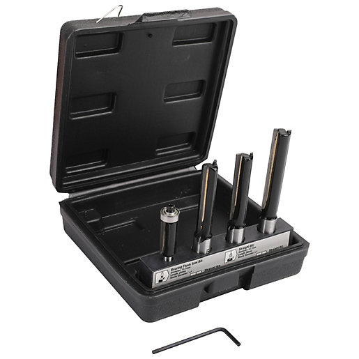 Wickes 4 Piece Kitchen Worktop Router Bit Set 1/2in Wickes.co.uk
