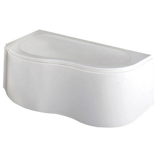 Wickes Acrylic Left Hand Curved Corner Bath 1500 x 850mm Wickes.co.uk
