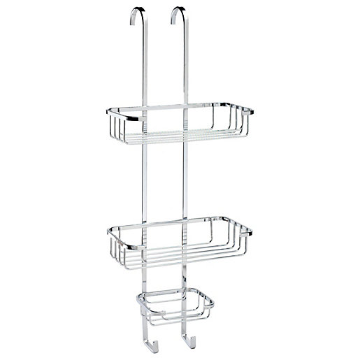 Croydex Rust Free Hook Over 3 Tier Chrome Shower Basket 250mm Wickes Co Uk
