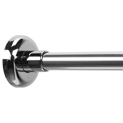 Croydex LShaped Telescopic Shower Curtain Rail Chrome Wickes.co.uk