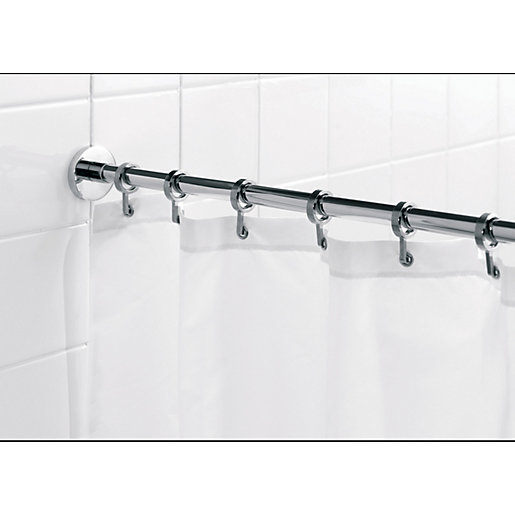 Croydex Luxury Round Shower Curtain, Modern Shower Curtain Rod