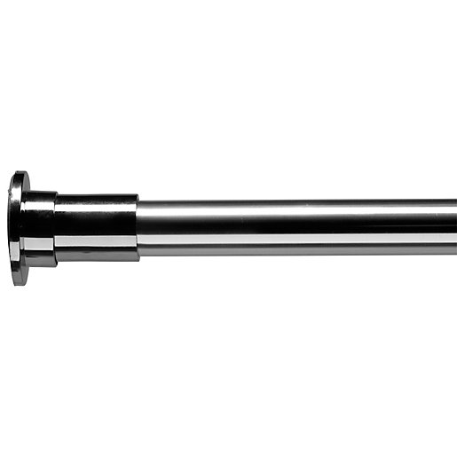 Croydex Stick 'n' Lock™ Shower Curtain Rod 8ft 6in Chrome Wickes.co.uk