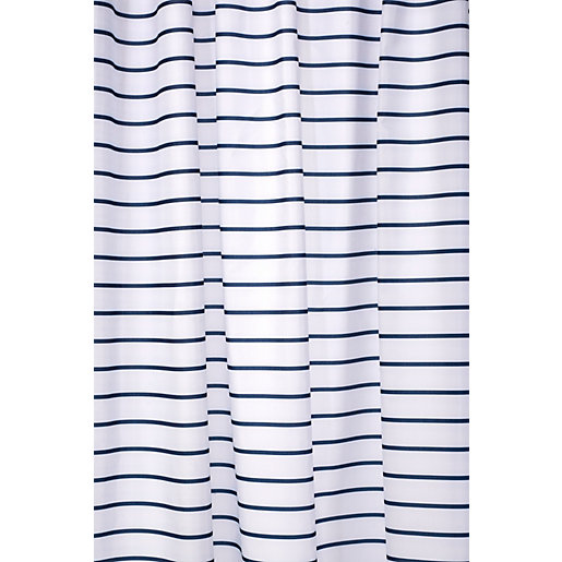 Croydex Stripe Bathroom Shower Curtain, Striped Bathroom Curtains