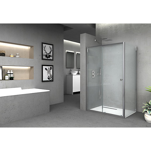 Vision 6mm Framed Chrome Shower Side Panel Only Various Sizes Available Wickes Co Uk