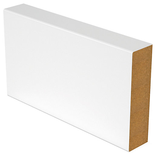 Square Edge White MDF Skirting 18mm x 144mm x 4.2m Wickes.co.uk