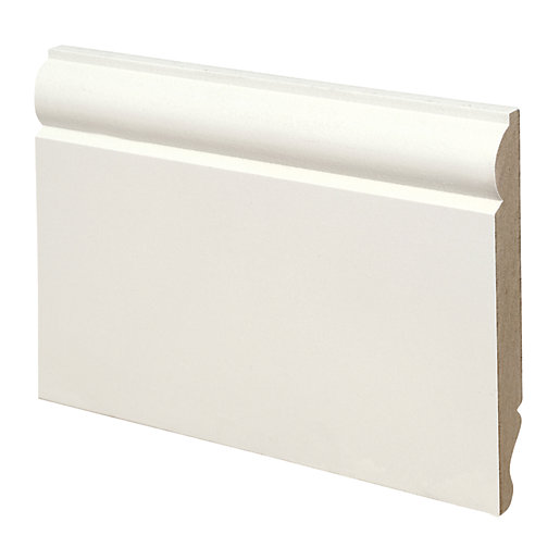 Wickes Dual Purpose Torus/Ogee Primed MDF Skirting 18mm X 144mm X 3