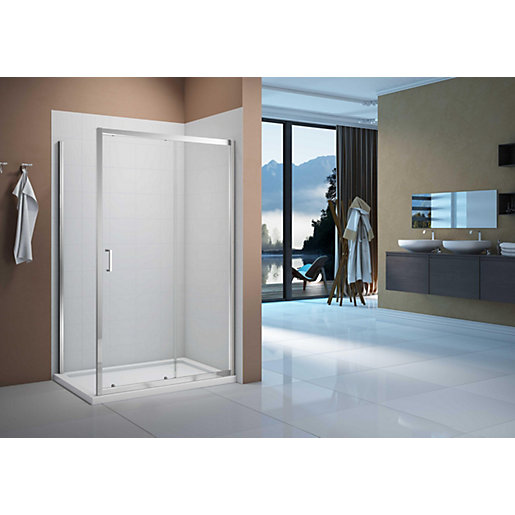 Nexa By Merlyn 8mm Chrome Framed Sliding Shower Door Only 1900 x