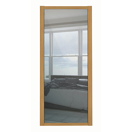 Spacepro 1 Panel Shaker Oak Frame Mirror Door 914mm Wickes.co.uk