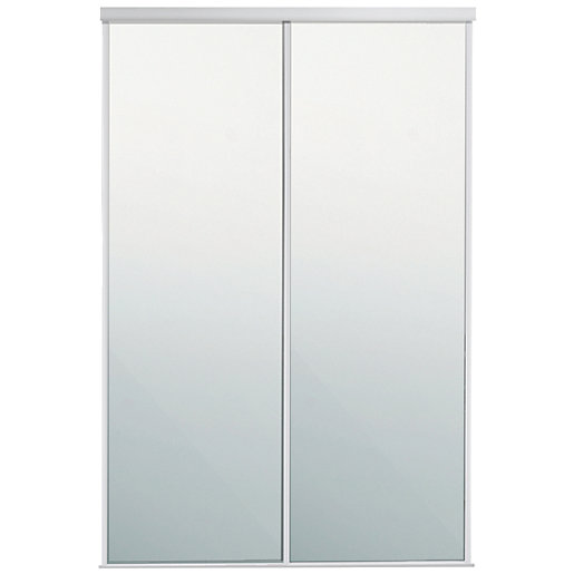 Spacepro Sliding Wardrobe Door White, White Frame Mirror Sliding Wardrobe Doors