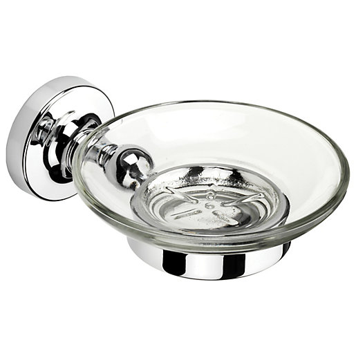 Croydex Worcester FlexiFix Chrome Effect Soap Dish Wickes.co.uk