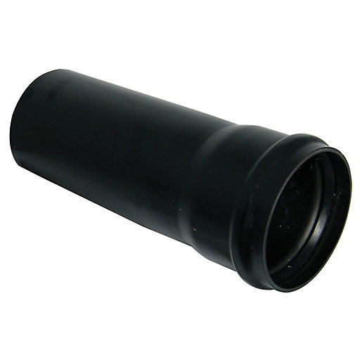 FloPlast 110mm Soil Pipe Single Socket 1m Black Wickes.co.uk