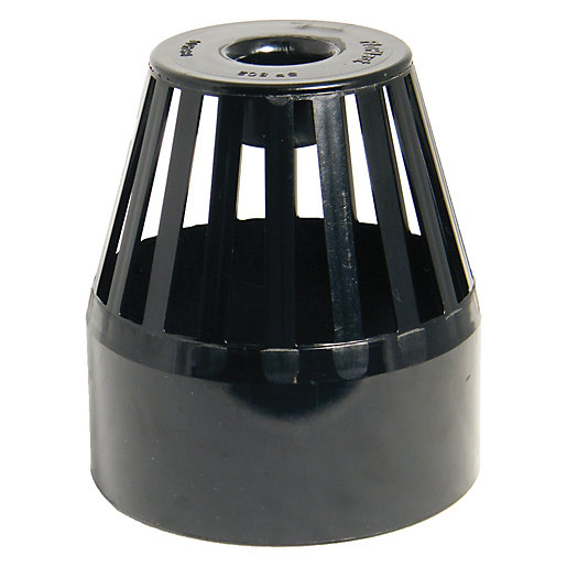 FloPlast 110mm Soil Pipe Vent Terminal Black Wickes.co.uk