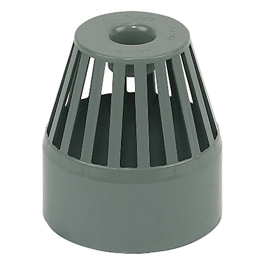 FloPlast 110mm Soil Pipe Vent Terminal Grey Wickes.co.uk