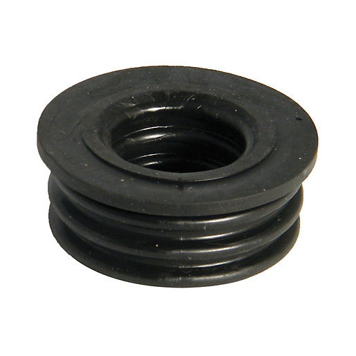 FloPlast 40mm Boss Pipe Rubber Adaptor Black Wickes.co.uk