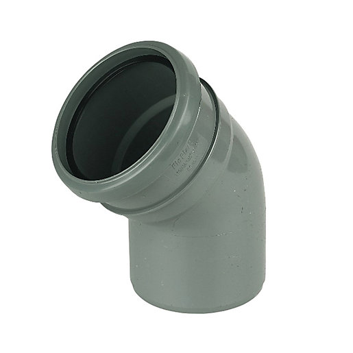 FloPlast SP163G Soil Pipe 135 Deg Bend Grey 110mm Wickes.co.uk