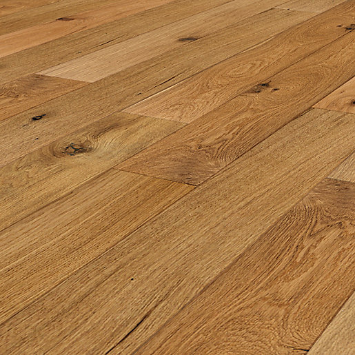 W by Woodpecker Garden Light Oak Solid Wood Flooring - 1.5m2 | Wickes.co.uk