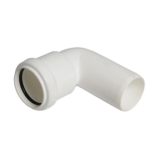 FloPlast WP26W Pushfit Waste 90 Deg Conversion Bend White 32mm