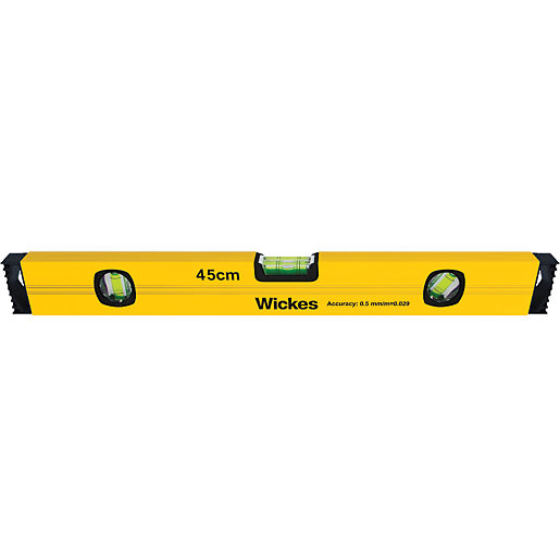 Wickes Lightweight Spirit Level 450mm Wickes.co.uk
