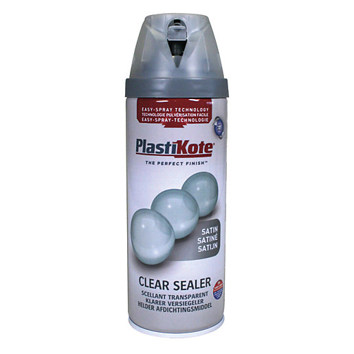 Plastikote Clear Sealer Aerosol Spray Satin 400ml Wickes.co.uk