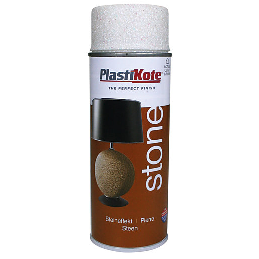 Plastikote Stone Touch Aerosol Spray Alabaster 400ml Wickes.co.uk