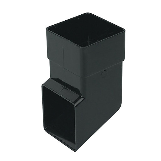 FloPlast 65mm Square Line Downpipe Shoe Black Wickes.co.uk