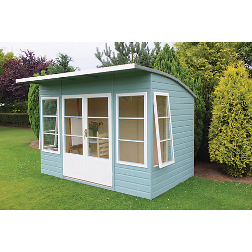 Shire 10 x 6 ft Orchid Curved Roof Double Door Summerhouse ...