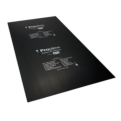 Proplex Black Surface Protection Sheet 2400 x 1200 x 2mm Wickes.co.uk