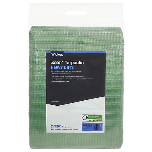 Wickes Heavy Duty Tarpaulin 5 x 8m Wickes.co.uk