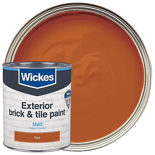 Wickes Brick & Tile Paint Matt Red 750ml Wickes.co.uk