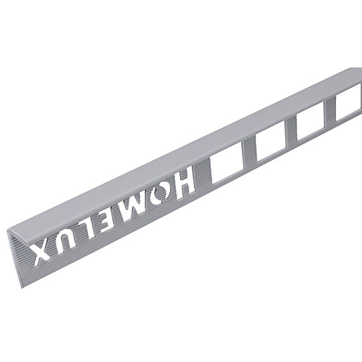 Homelux 8mm PVC Straight Edge Grey Tile Trim 2.5m Wickes.co.uk