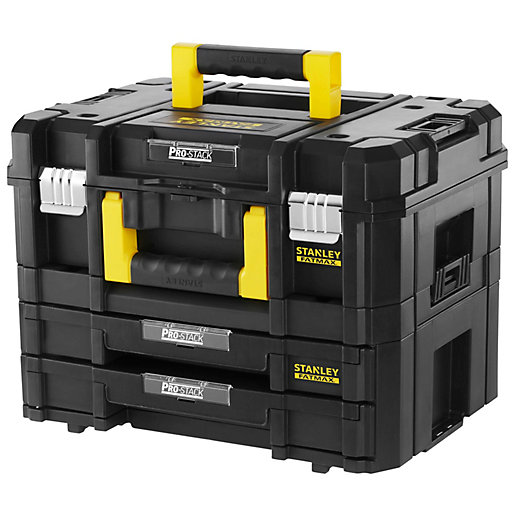 STANLEY FATMAX PROSTACK™ Toolbox Combo Kit (Shallow + 2 Drawers) Wickes.co.uk