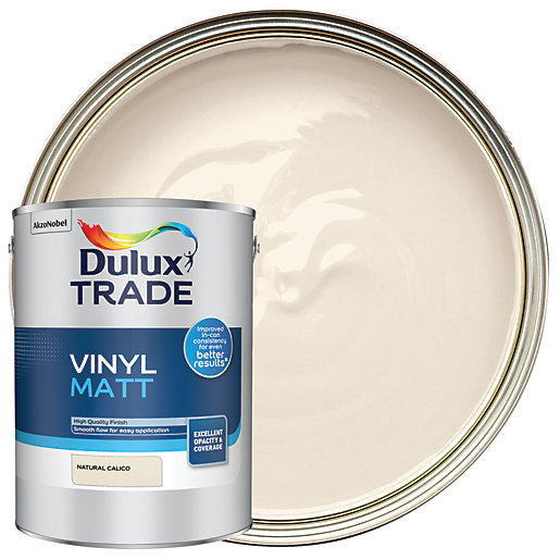 Dulux Trade Vinyl Matt Emulsion Paint - Natural Calico 5L | Wickes.co.uk