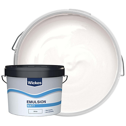 Wickes Matt Emulsion White 10l Wickes Co Uk