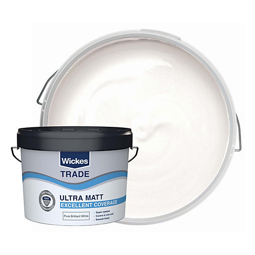 Wickes Trade Ultra Matt Emulsion Pure Brilliant White 10l Wickes.co.uk