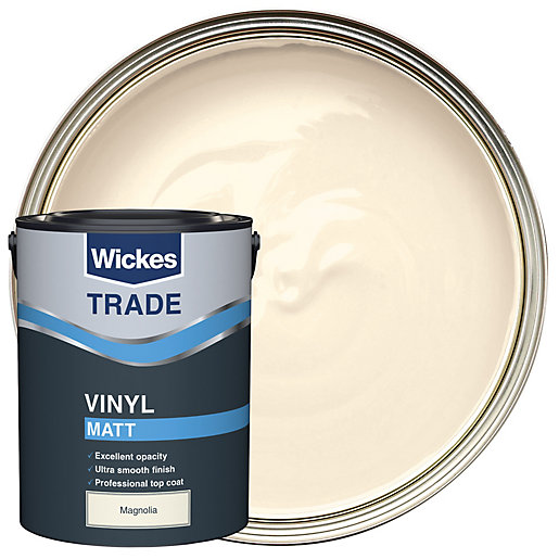 Wickes Trade Vinyl Matt Emulsion Paint Magnolia 5L Wickes.co.uk