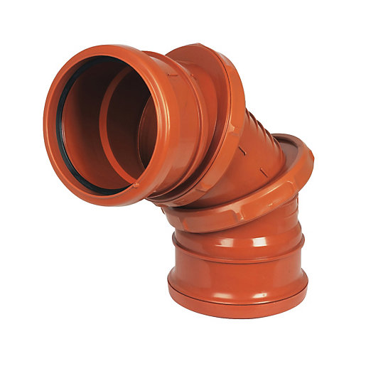 FloPlast 110mm Drain Adjustable Bend Double Socket 0° to 90