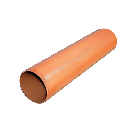 FloPlast 110mm Underground Drainage Pipe 3m Terracota Wickes.co.uk