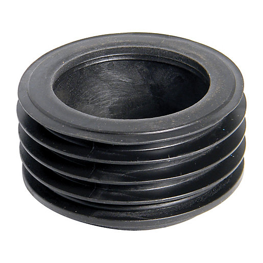 Black Drain Pipe Gutter Down Pipe Rainwater 65mm Square to 68mm Round Adapter 
