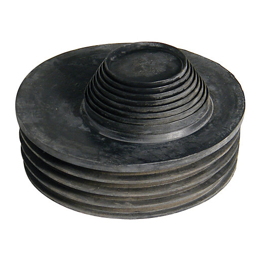 FloPlast Drain Adaptor to Connect 32mm, 40mm and 50mm Waste Pipe Black Wickes.co.uk