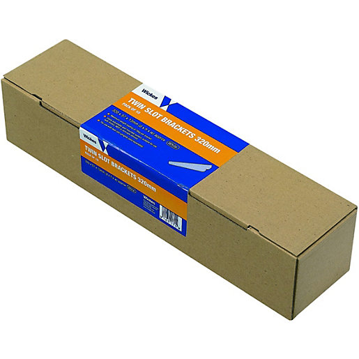 Offer Wickes Wickes Twin Slot Shelving Brackets White