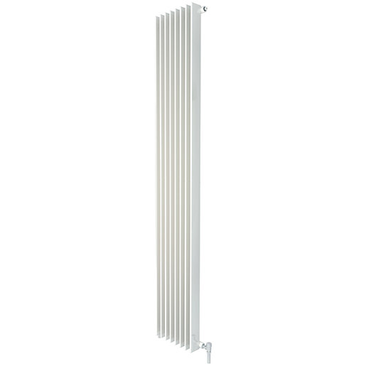 Henrad Verona Slim Single Panel Vertical Designer Radiator White 1800