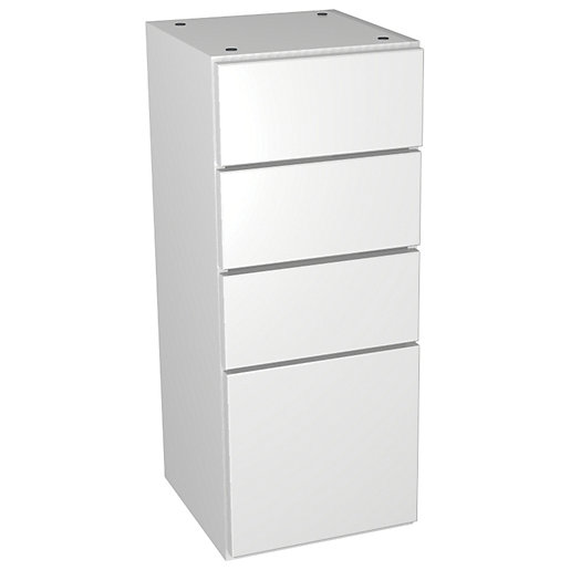 Wickes Vienna White 4 Drawer Storage Unit -